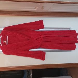 Woman's Long Robe. Red. 3X